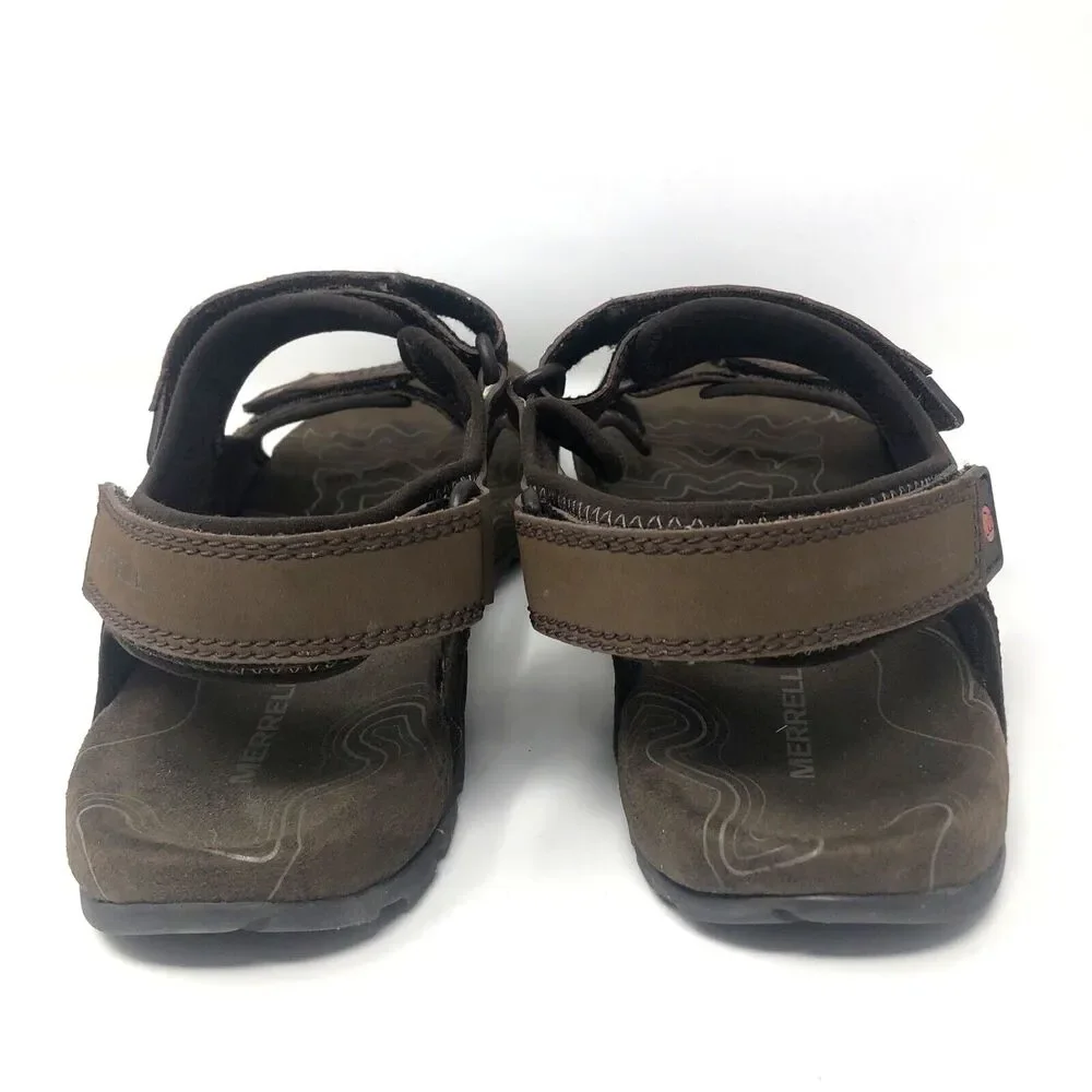MERRELL Sandspur Oak Sport Sandals Mens Size 13 Dark Earth Brown Outdoors Trail